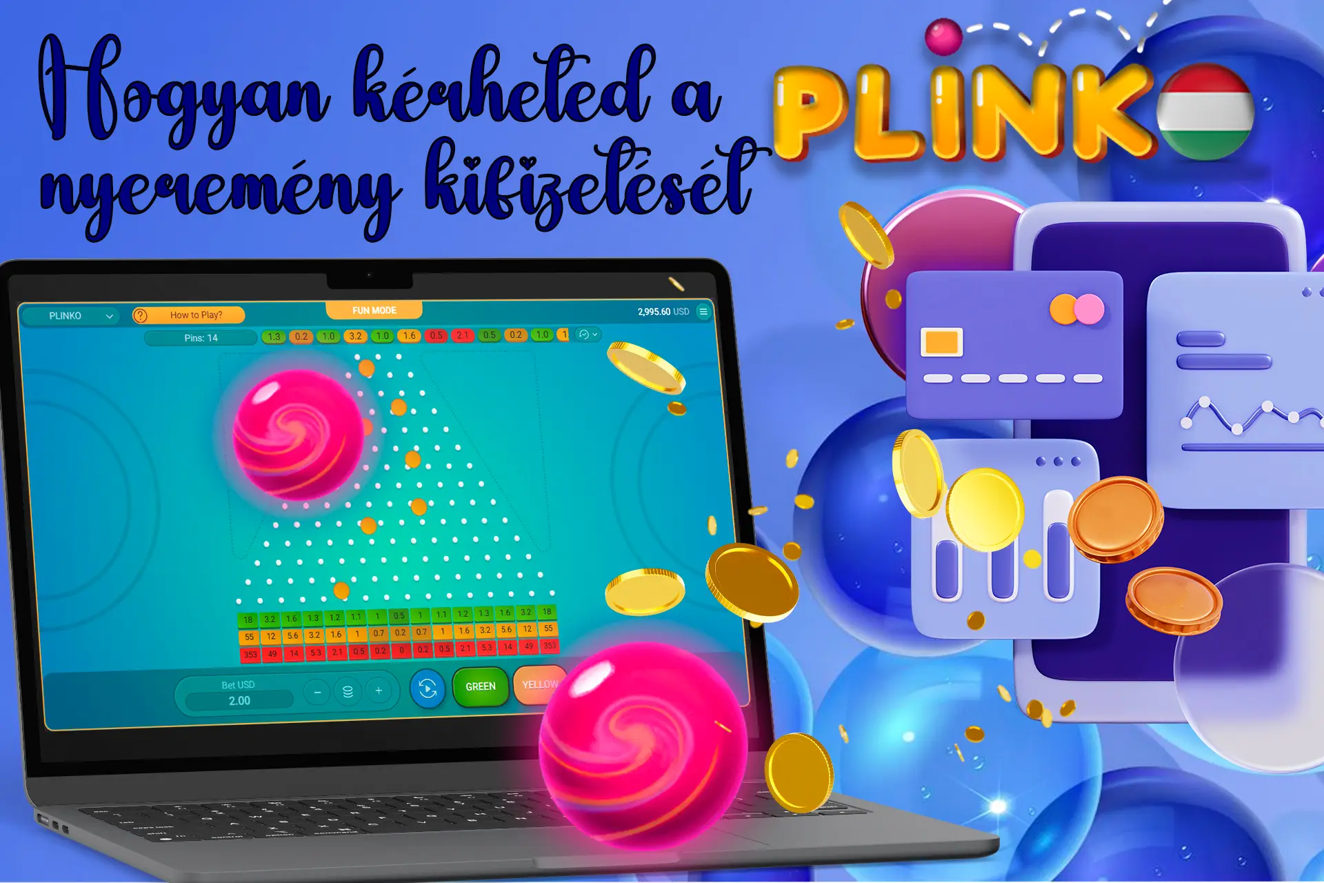 Egyszerű és gyors fizetés a Plinko játékban